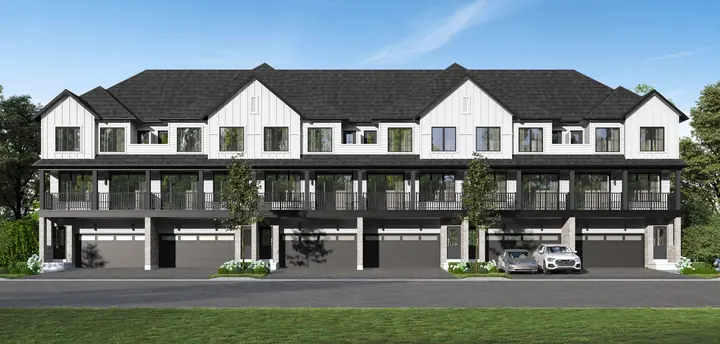 Double car garage towns at Cornerstone Brampton, artist's concept